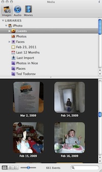 Browse Events in your iPhoto Library
